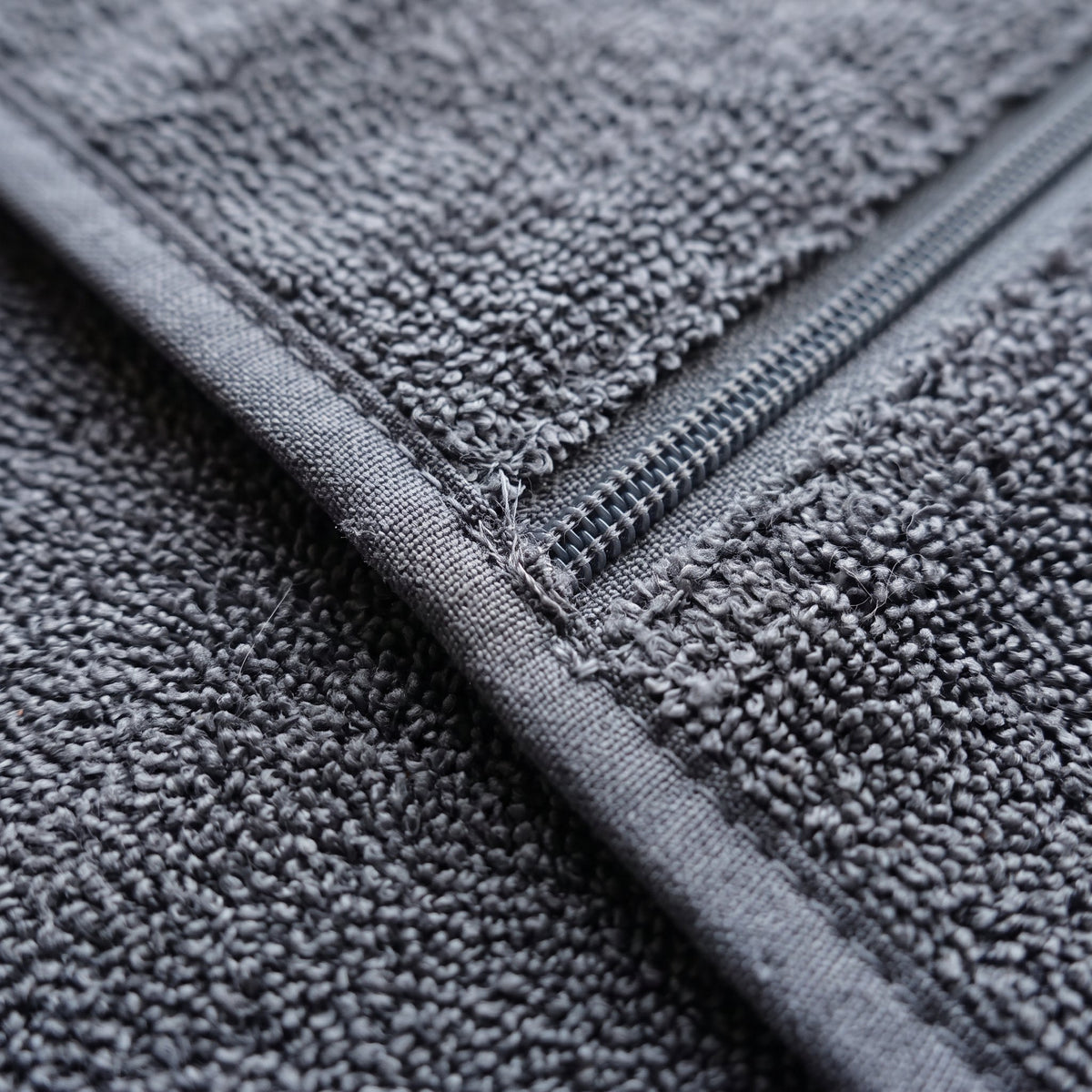 Mikrofaser und Reißverschluss im Detail